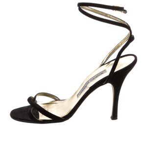 Manolo Blahnik Black Strappy Heels